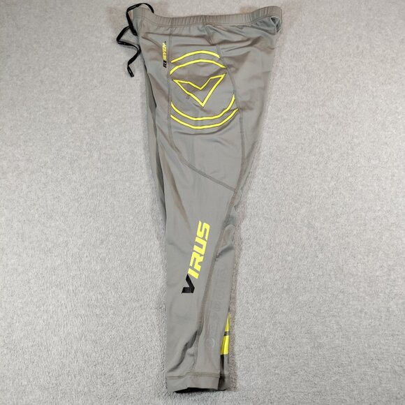 Virus Compression RX7 Full Pant Mens XXL Gray Yellow Performance Vented Running - Picture 4 of 13
